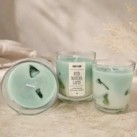 Iced Matcha Latte Candle – Premium Matcha Scented Jar Candles - Image 5