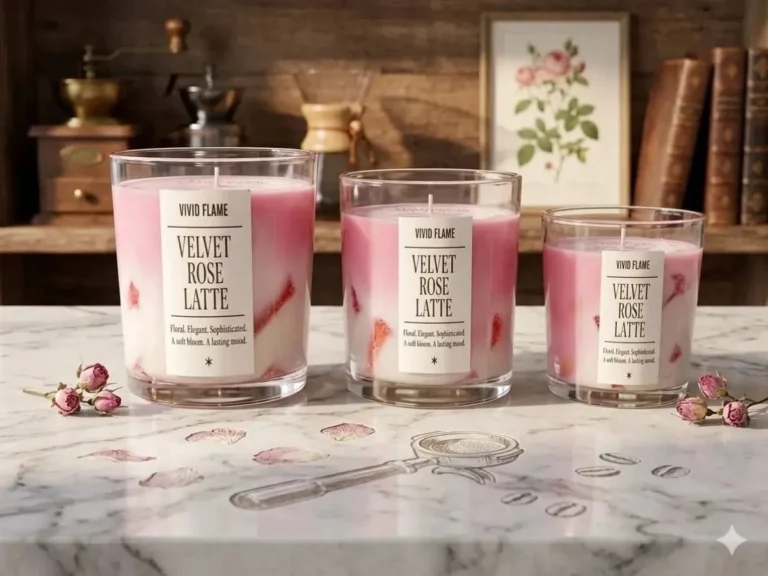 Velvet Rose Latte Candle 3 Jar Sizes