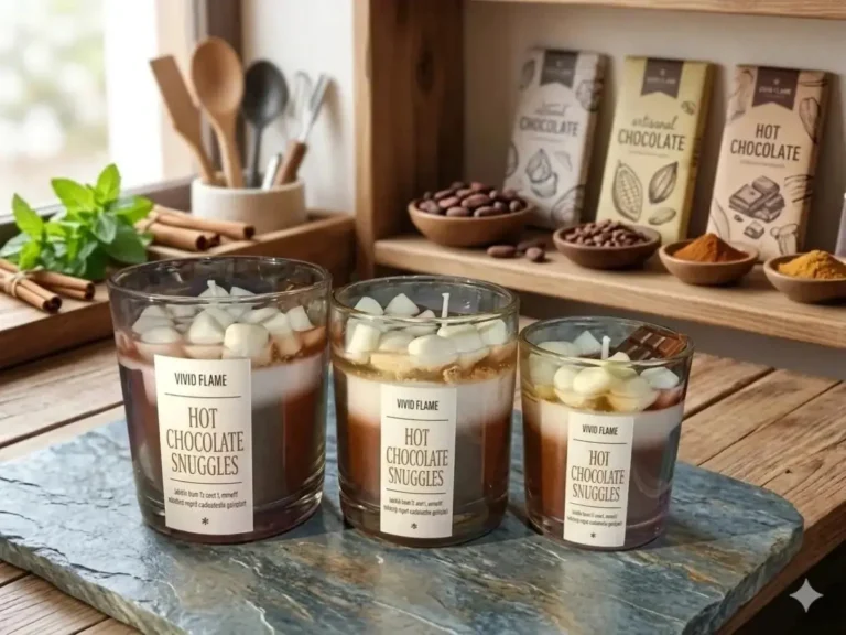 Hot Chocolate Snuggles Candle β 3 Premium Chocolate Scented Jar Candles