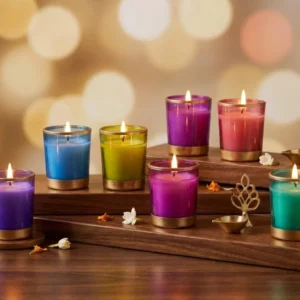 Festive Scented Candles – Set of 7 Premium Decorative Jar Candles