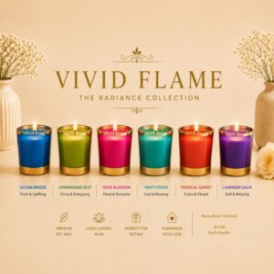 Radiance Scented Candle Set – 6 Premium Soy Wax Candles