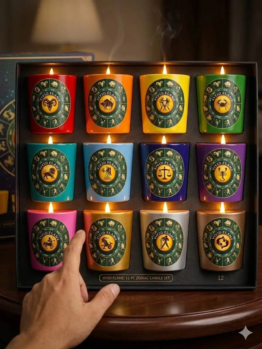 Zodiac Scented Candles Set of 12