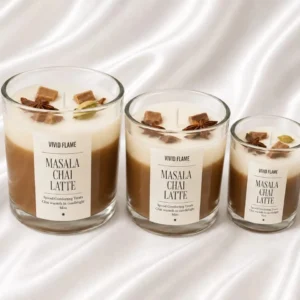Masala Chai Latte Candle – 3 Premium Chai Scented Jar Candles