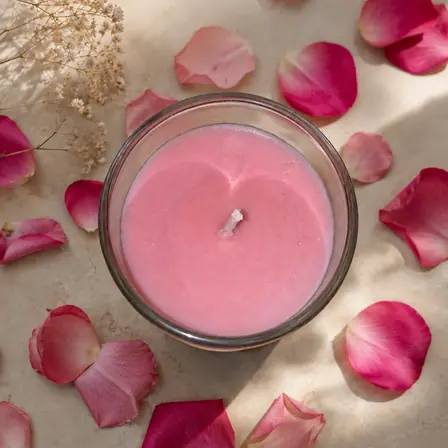 Velvet Rose Latte Candle – Premium Rose Scented Jar Candles - Image 5