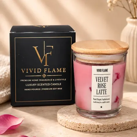 Velvet Rose Latte Candle