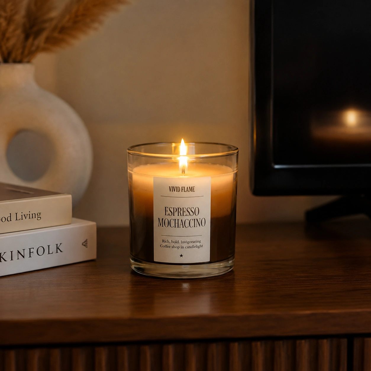 Espresso Mochaccino Candle – Premium Coffee Scented Jar Candle - Image 2