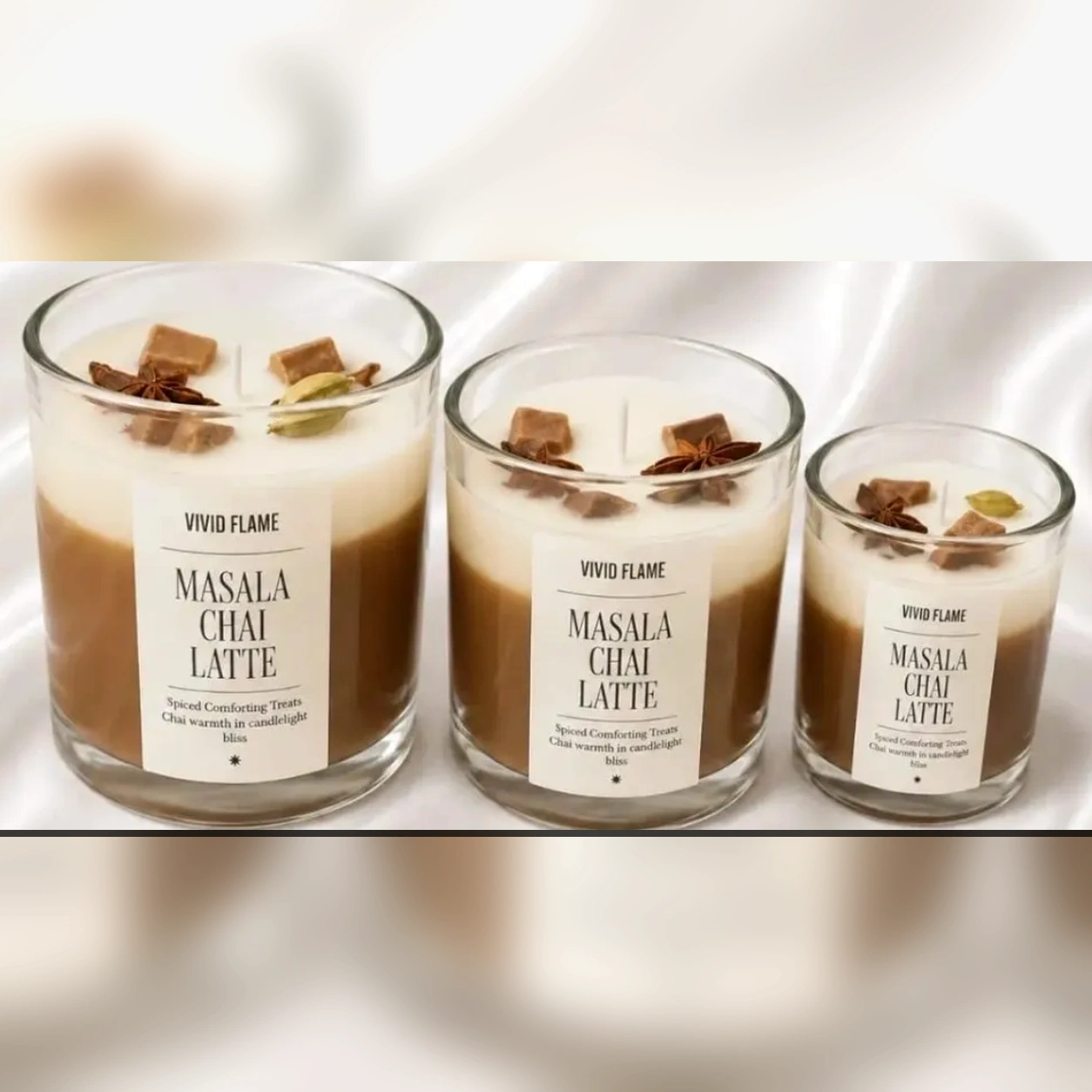 Masala Chai Latte Candle – Premium Chai Scented Jar Candles - Image 2
