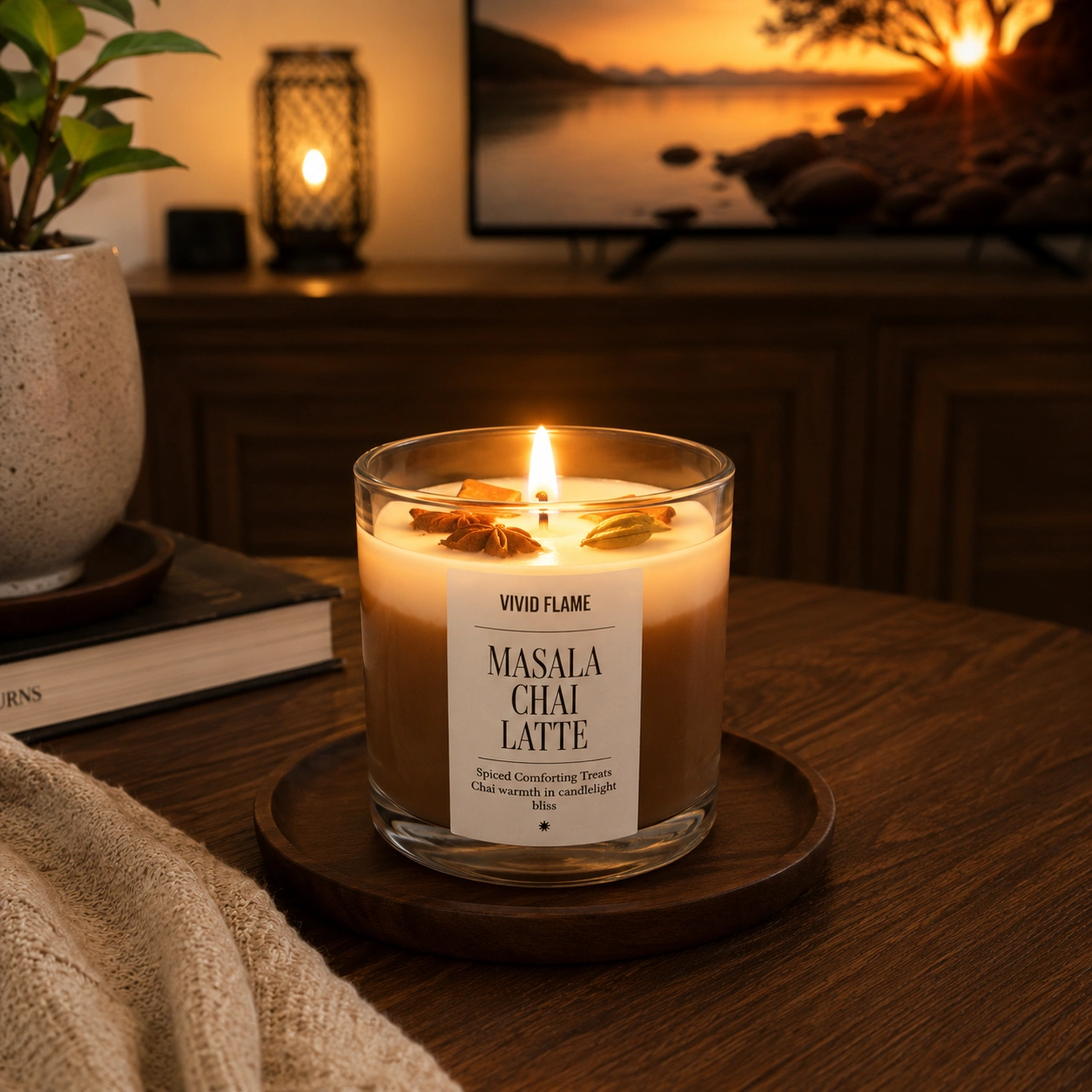 Masala Chai Latte Candle – Premium Chai Scented Jar Candles - Image 4