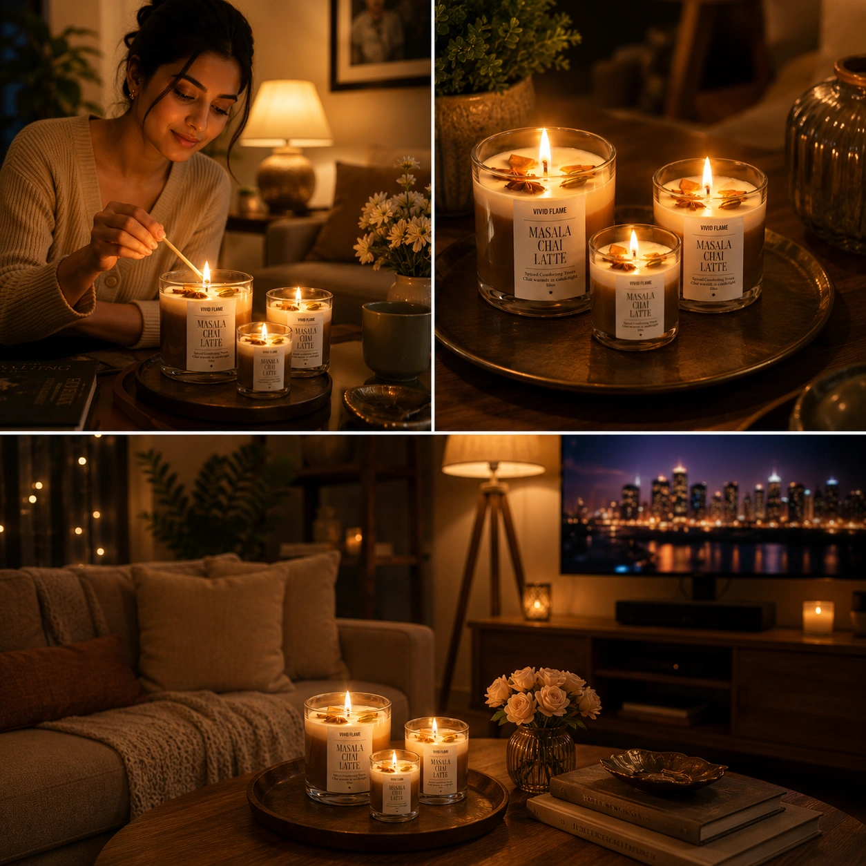 Masala Chai Latte Candle – Premium Chai Scented Jar Candles - Image 6