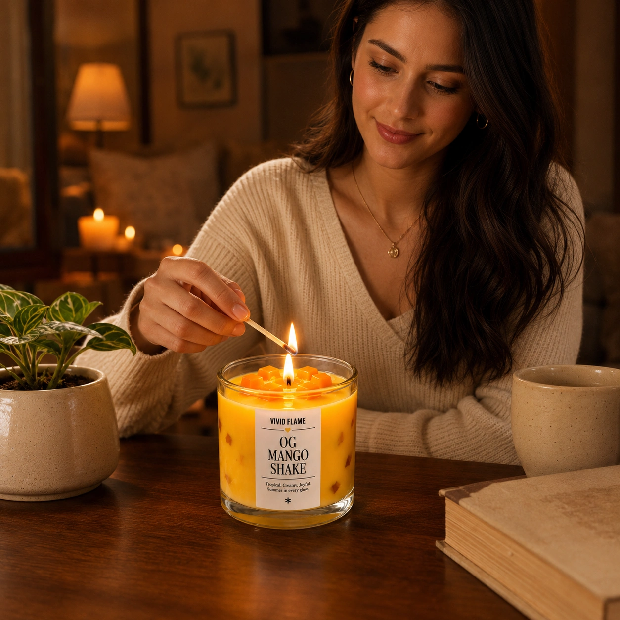OG Mango Shake Candle – Premium Fruity Scented Jar Candles - Image 5