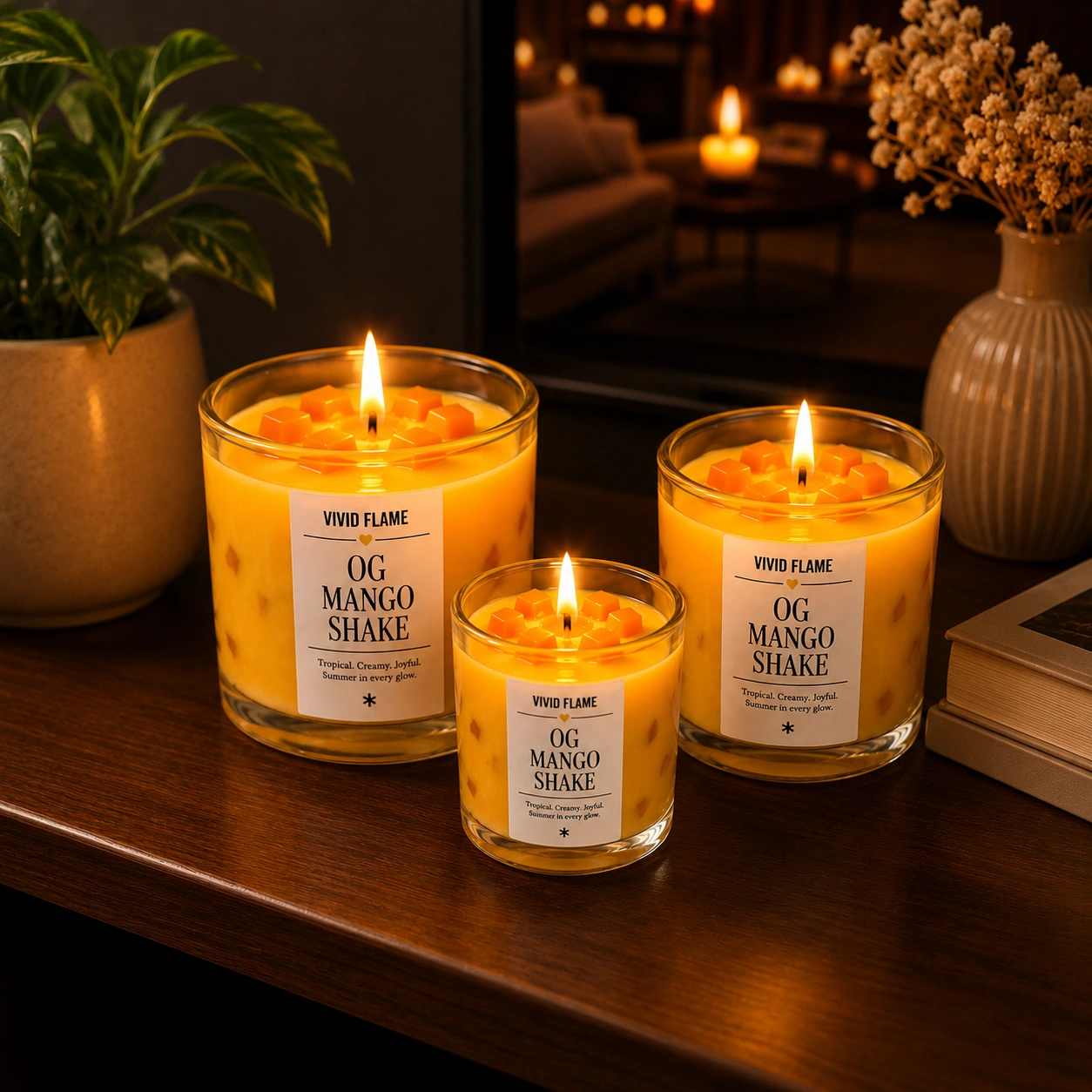 OG Mango Shake Candle – Premium Fruity Scented Jar Candles - Image 3