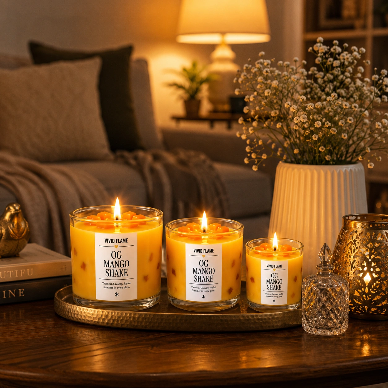 OG Mango Shake Candle – Premium Fruity Scented Jar Candles - Image 4