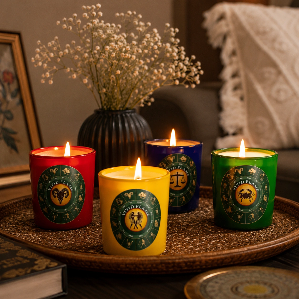 Zodiac Candle Gift Set – 12 Premium Astrology Jar Candles - Image 2