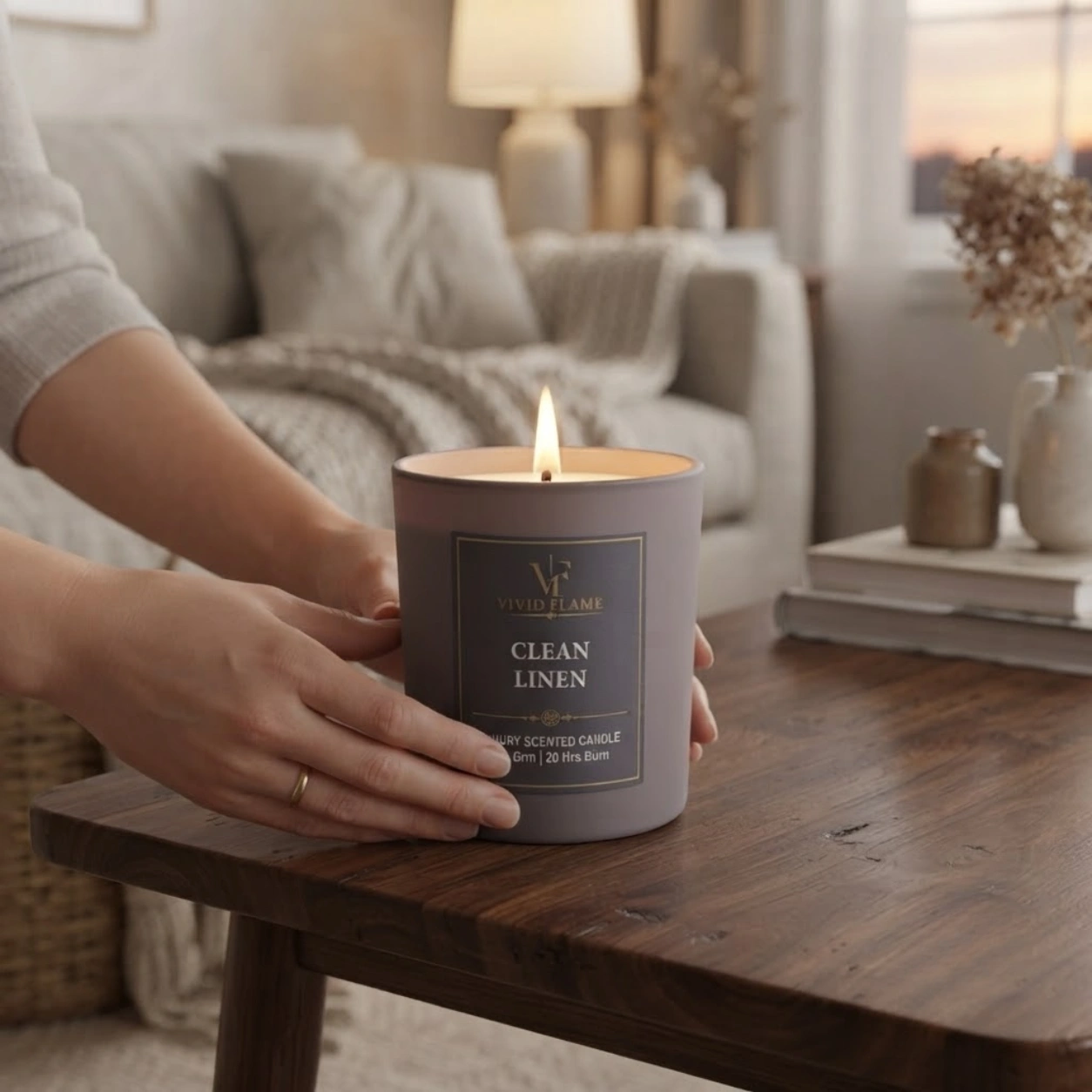 Clean Linen Luxury Scented Candle - Image 2