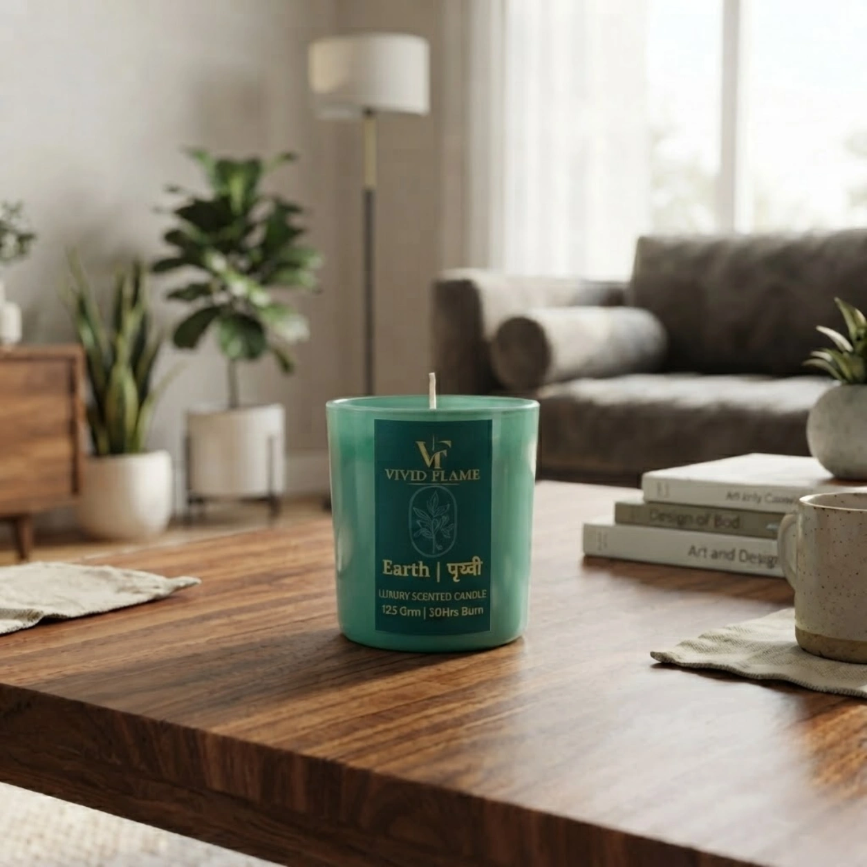 Earth (Prithvi) Luxury Scented Candle – 125g | 30 Hours Burn - Image 3
