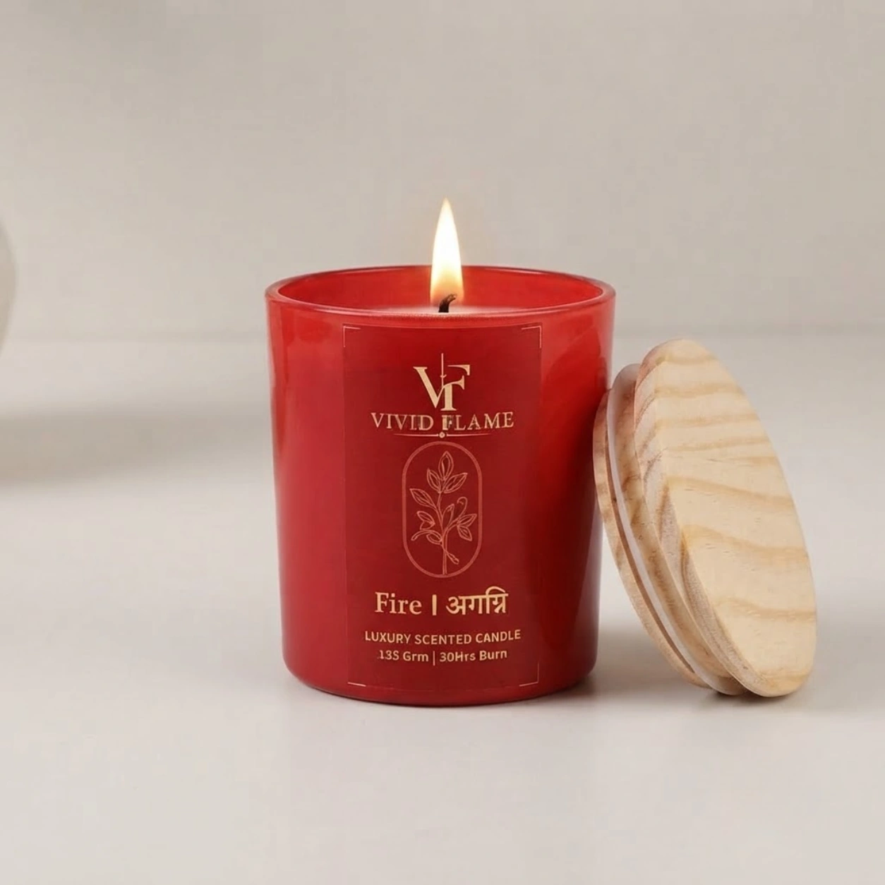 Fire (Agni) Luxury Scented Candle – 135g | 30 Hours Burn - Image 2