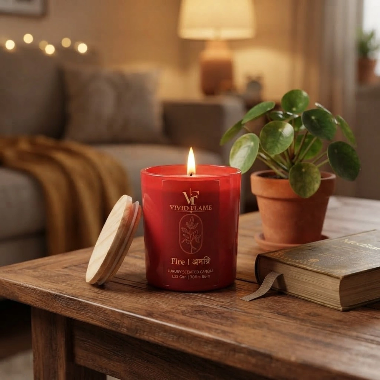 Fire (Agni) Luxury Scented Candle – 135g | 30 Hours Burn - Image 5