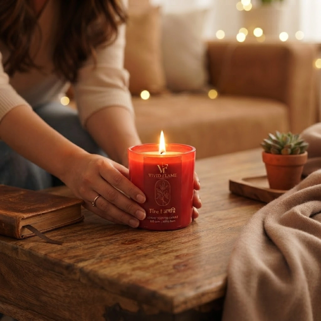 Fire (Agni) Luxury Scented Candle – 135g | 30 Hours Burn - Image 4