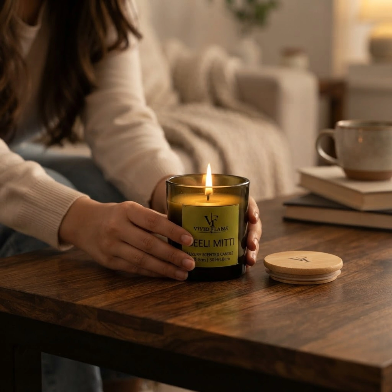 Geeli Mitti Luxury Scented Candle – 135g | 30 Hours Burn - Image 3