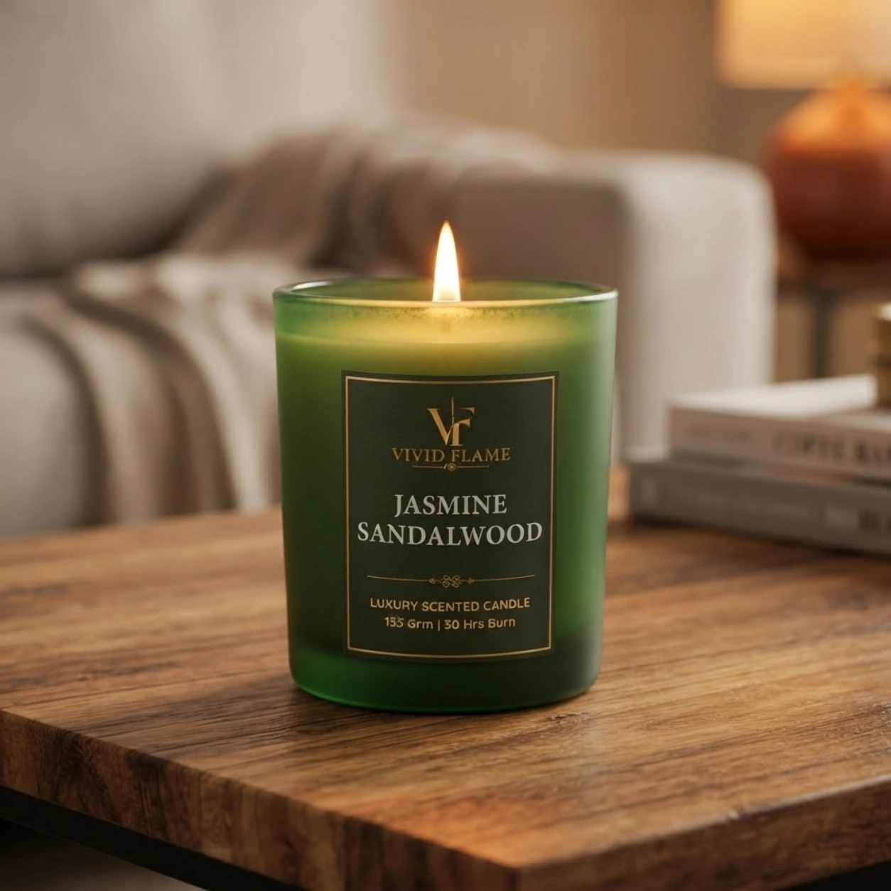 Jasmine Sandalwood Luxury Scented Candle - Image 2