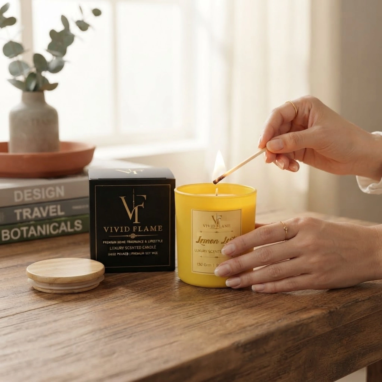Lemon Zest Luxury Scented Candle – 130g | 30 Hours Burn - Image 5