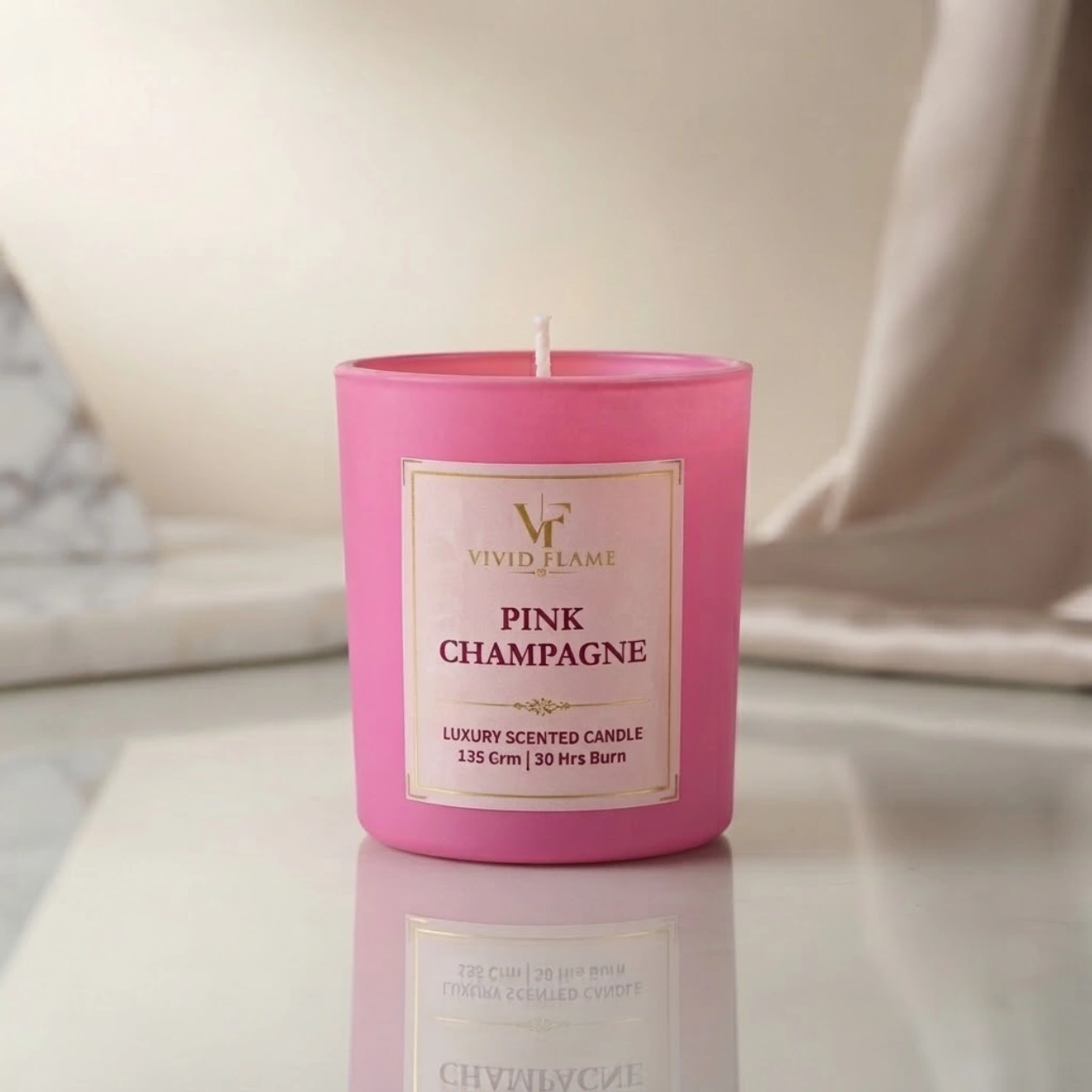 Pink Champagne Luxury Scented Candle โ 135g - Image 4