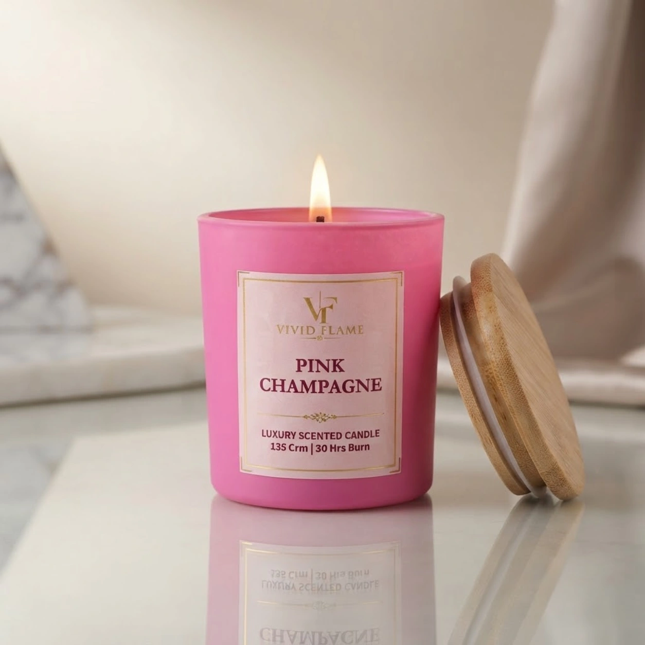 Pink Champagne Luxury Scented Candle โ 135g - Image 5
