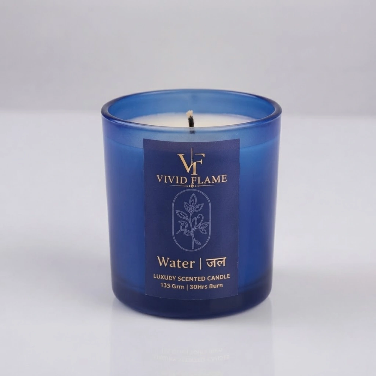 Water (Jal) Luxury Scented Candle – 135g | 30 Hours Burn - Image 4